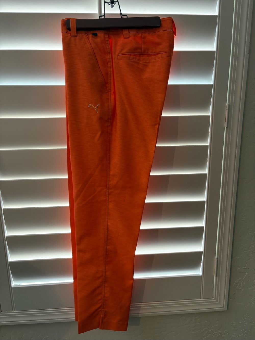 PUMA Men's Bright Orange Slim Golf Pants